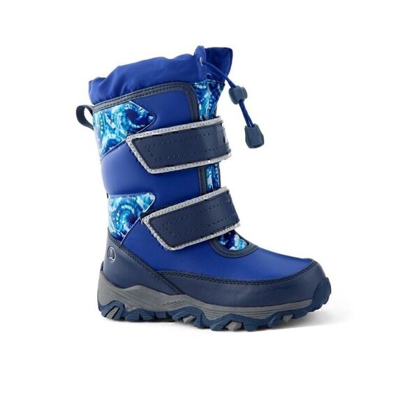 Lands End Kids Flurry Insulated Girls Winter Boots Snow 2M Color Blue/White - Picture 1 of 9